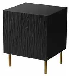 Cama Meble Szafka nocna Jungle Czarny mat plus Złote nóżki 2 szt.