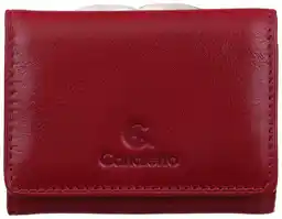 Canaletto Mały czerwony portfel damski z naturalnej skóry licowej z RFID elegancja i bezpieczeństwo PD2000cs165 RFID