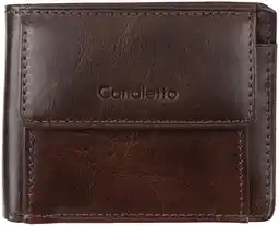 Canaletto Mały skórzany portfel RFID brązowy PM1055s160GR