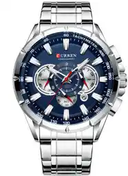 Curren zegarek męski 8363 zc018a chronograf stalowa bransoleta datownik 24h wodoodporność