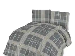 Darymex Pościel bawełniana 220x200 71455 1 krata szara brązowa geometria Cottonlove 2