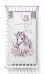 Detexpol Komplet do łóżeczka 90x120 Kołdra Pościel Jednorożec Unicorn