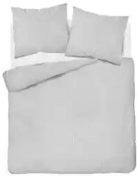 Detexpol Pościel adamaszkowa 160x200 cm srebrna jednobarwne paski 1 cm kolekcja Pure