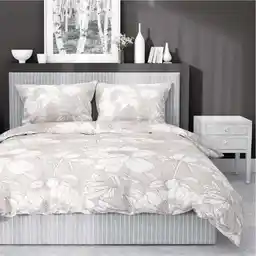 Detexpol Pościel bawełniana 220x200 beżowa kwiaty 4461 C bawełna 40