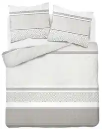 Detexpol Pościel flanelowa 220x200 beżowa pasy ornamenty flanela 23
