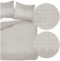 Detexpol Pościel flanelowa 220x200 beżowa rozeta, bawełna, kolekcja Flanela 24