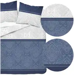 Detexpol Pościel flanelowa 220x200 granatowa ornamenty Flanela 24
