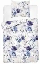 Detexpol Pościel satynowa 140x200 akwarelowe kwiaty w odcieniach lawendy 5222 A Home Satin 41