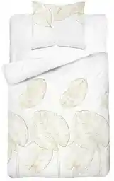 Detexpol Pościel satynowa 140x200 biała kremowa 4678 A z jedną poszewką Home Satin 40