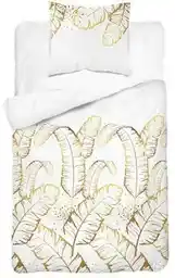 Detexpol Pościel satynowa 140x200 biała żółta 4681 B z jedną poszewką Home Satin 40