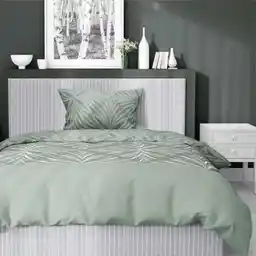Detexpol Pościel satynowa 140x200 Home Satin 27 miętowa szara ornamenty