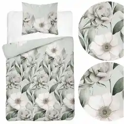 Detexpol Pościel satynowa 140x200 Home Satin 41 zielona magnolia
