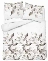 Detexpol Pościel satynowa 160x200 Beżowa brązowa liście 5326 B Home Satin 41