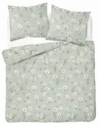 Detexpol Pościel satynowa 160x200 Home Satin 71 szałwiowa polne kwiaty