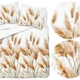Detexpol Pościel satynowa 160x200 Trawy pampasowe złote 5329 A Home Satin 41