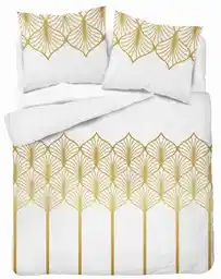 Detexpol Pościel satynowa 160x200 Złota geometria na białym tłe 5225 B Home Satin 41