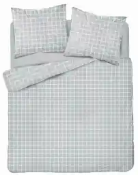 Detexpol Pościel satynowa 180x200 Home Satin 58 szara kratka