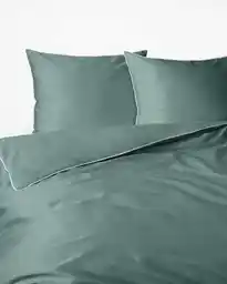 Detexpol Pościel satynowa 180x200 miętowa z lamówką Mako Satin 62