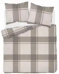 Detexpol Pościel satynowa 220x200 beżowa kratka 5218 B Home Satin 11