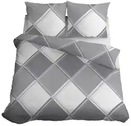 Detexpol Pościel satynowa 220x200 szara biała kratka 4683 B Home Satin 40
