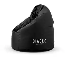 Diablo Chairs Worek Tkanina Czarny Pufa dla dzieci