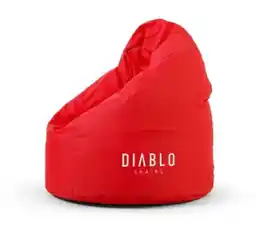 Diablo Chairs Worek Tkanina Czerwony Pufa dla dzieci