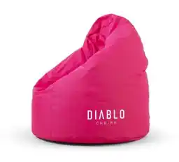 Diablo Chairs Worek Tkanina Różowy Pufa dla dzieci