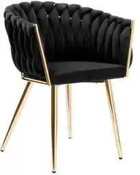 Ehokery Krzesło Cofton Gold Velvet Czarny