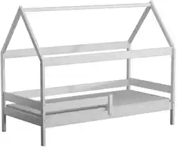 Elior Białe łóżko domek z drewna sosnowego - Cubis 3X 200x90 cm