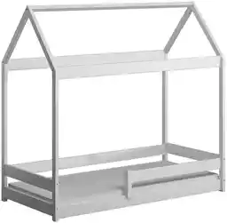 Elior Białe łóżko dziecięce z barierkami - Kiders 200x90 cm