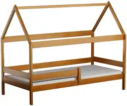 Elior Dziecięce łóżko domek ze stelażem, olcha - Cubis 3X 200x90 cm