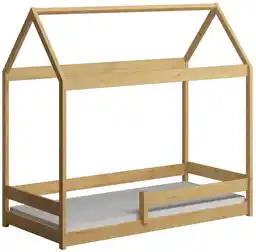 Elior Łóżko dla dziecka ze stelażem i materacem, sosna - Kiders 200x90 cm