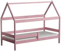 Elior Różowe dziecięce łóżko ze stelażem i materacem - Cubis 3X 200x90 cm