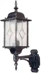 Elstead Lighting Kinkiet zewnętrzny Wexford WX1 IP43 czarno-srebrna oprawa, klasyczny styl