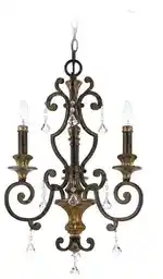 Elstead Lampa kryształowa wisząca MARQUETTE QZ MARQUETTE3, chrom, kryształy, nowoczesny design