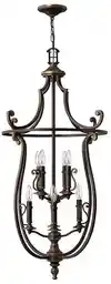 Elstead Plymouth HK P8 lampa wisząca klasyczna dekoracyjna chromowa metalowa szkło 8 żarówek