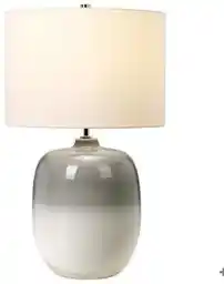 Elstead Lampa stołowa Chalk Farm kredowa biel jasnoszary abażur kości słoniowej