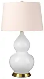 Elstead Lampa stołowa Isla Biała / Postarzany mosiądz ISLA-AB-TL-PINK