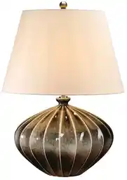 Elstead Lampa stolowa Pumpkin Rib, szkło mleczne, chromowana podstawa, kolekcja Pumpkin, model TL
