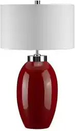 Elstead Lighting Lampa stołowa Victor, mała, czerwonobiała, nowoczesny design, model VICTOR-SM-TL-RD