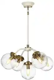 Elstead Lighting Lampa wisząca Cosmos DL-COSMOS5 kremowa postarzałe mosiądz kolekcja Cosmos