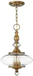 Elstead Wexley lampa wisząca trzyramienna mosiężna dekoracyjna stylowa HK Wexley 3P HB