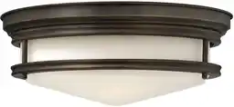Elstead plafon Hadley HK klasyczny, mosiądz, białe szkło, styl vintage, certyfikat CE