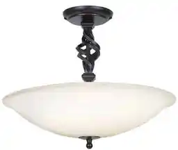 Elstead Pembroke plafon czarny, klasyczny, oprawa sufitowa, styl vintage, metalowa, 30 cm