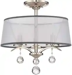 Elstead Plafon Whitney SF, loft, dekoracyjny, klasyczny styl, białe wykończenie, oprawa sufitowa, model QZ Whitne, ściemnialny