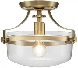 Elstead Lighting Penn Station lampa sufitowa półplafon szczotkowany mosiądz model QZ Penn Station F BB