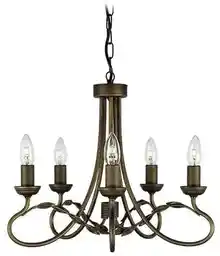 Elstead Żyrandol OLIVIA OV5 BLK/GOLD