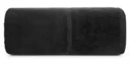 EUROFIRANY CLASSIC Ręcznik z welurową bordiurą o ryżowej fakturze 30x50cm czarny