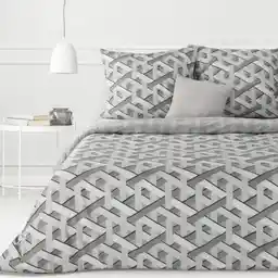 Eurofirany Pościel bawełniana 160x200 Sara 28 Geometria szara