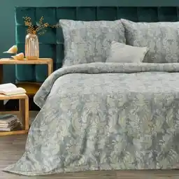 Eurofirany Pościel satynowa 220x200 Nika 36 Ornamenty szara
